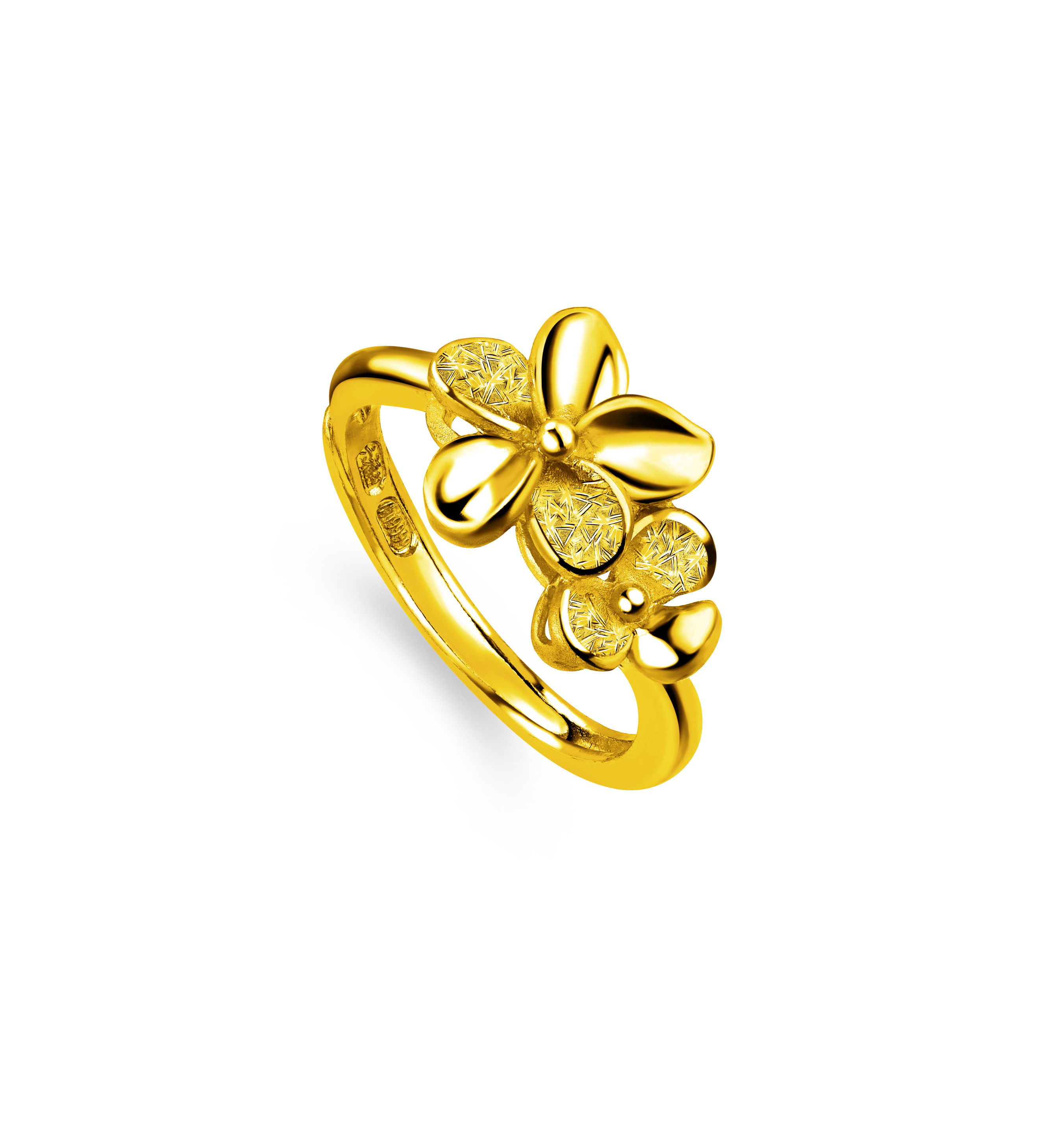 Beloved Collection "Floral Love" Wedding Gold Ring