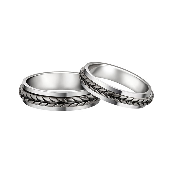 CCool Collection Platinum Couple Rings