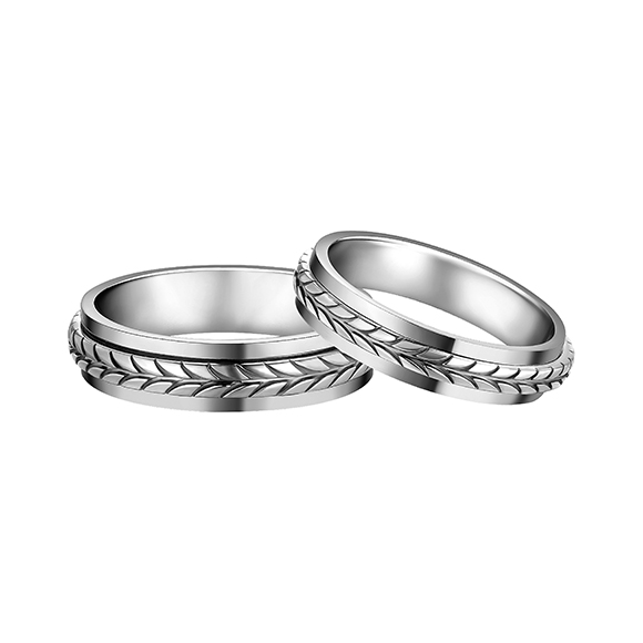 CCool Collection Platinum Couple Rings