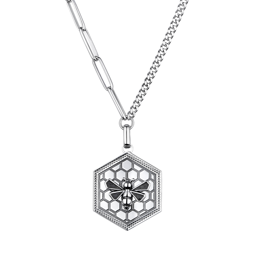 CCool Collection Pt in Style Platinum Necklace