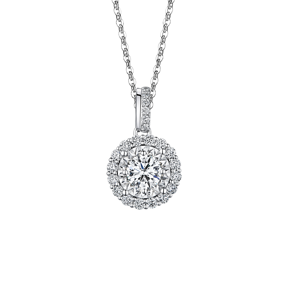  Round Perfection 18K Gold Diamond Pendant Lukfook Jewellery Lukfook 