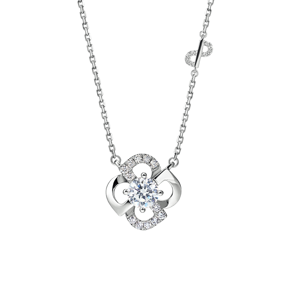 Wedding Collection DiaPure "Blossoming Love" Platinum Diamond Necklace