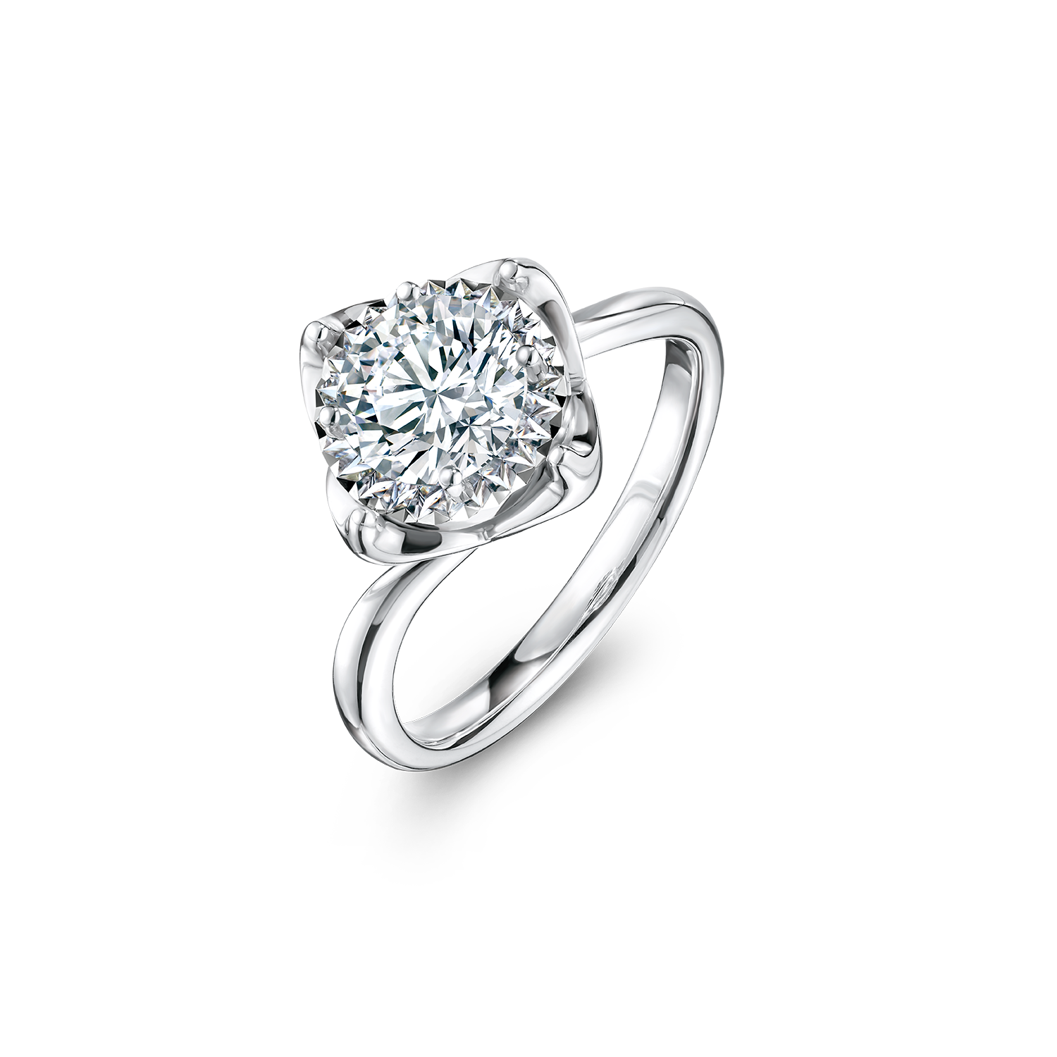 Star Blossom Ring, White Gold And Diamonds - Categories