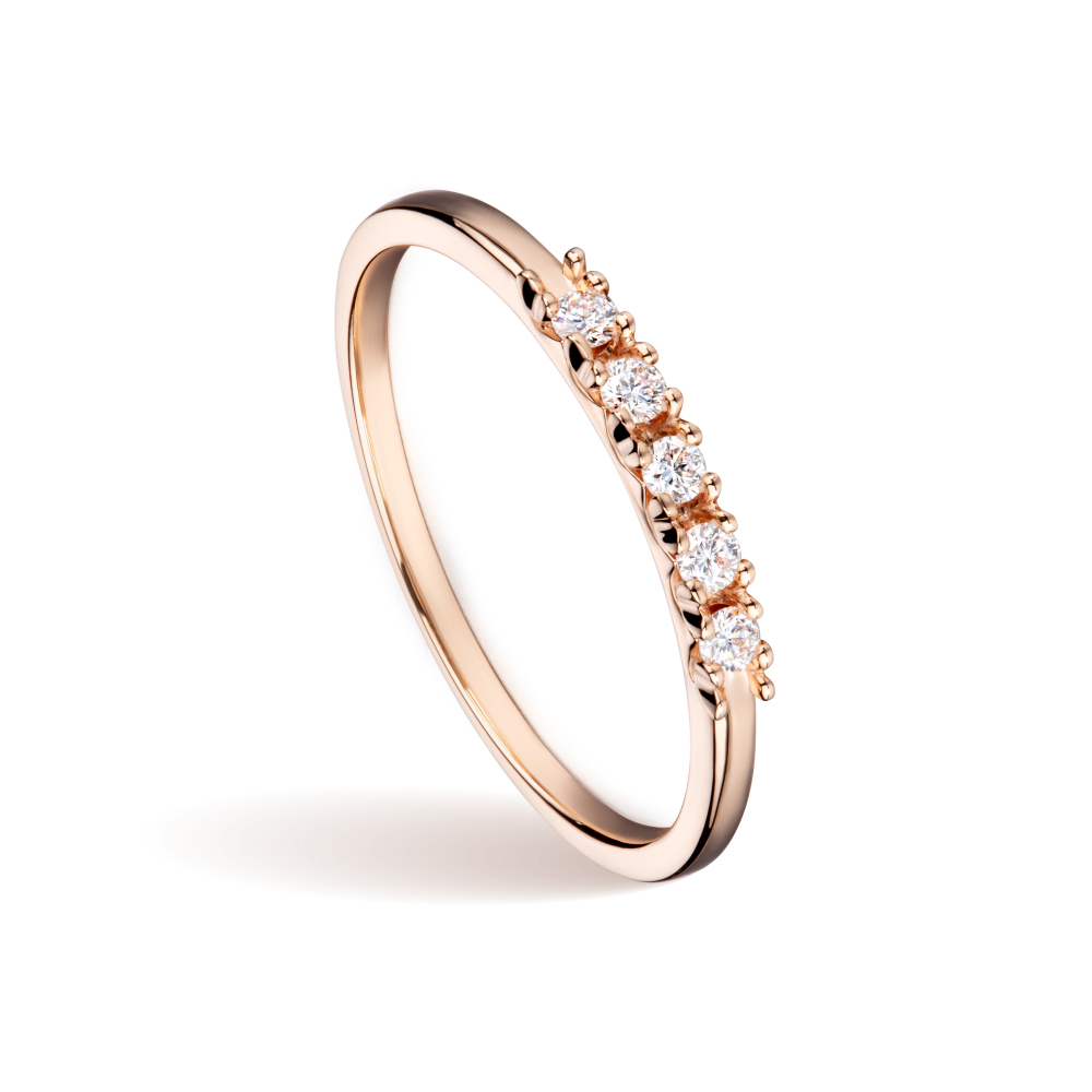 “Shining Promise”18K Gold Diamond Ring 