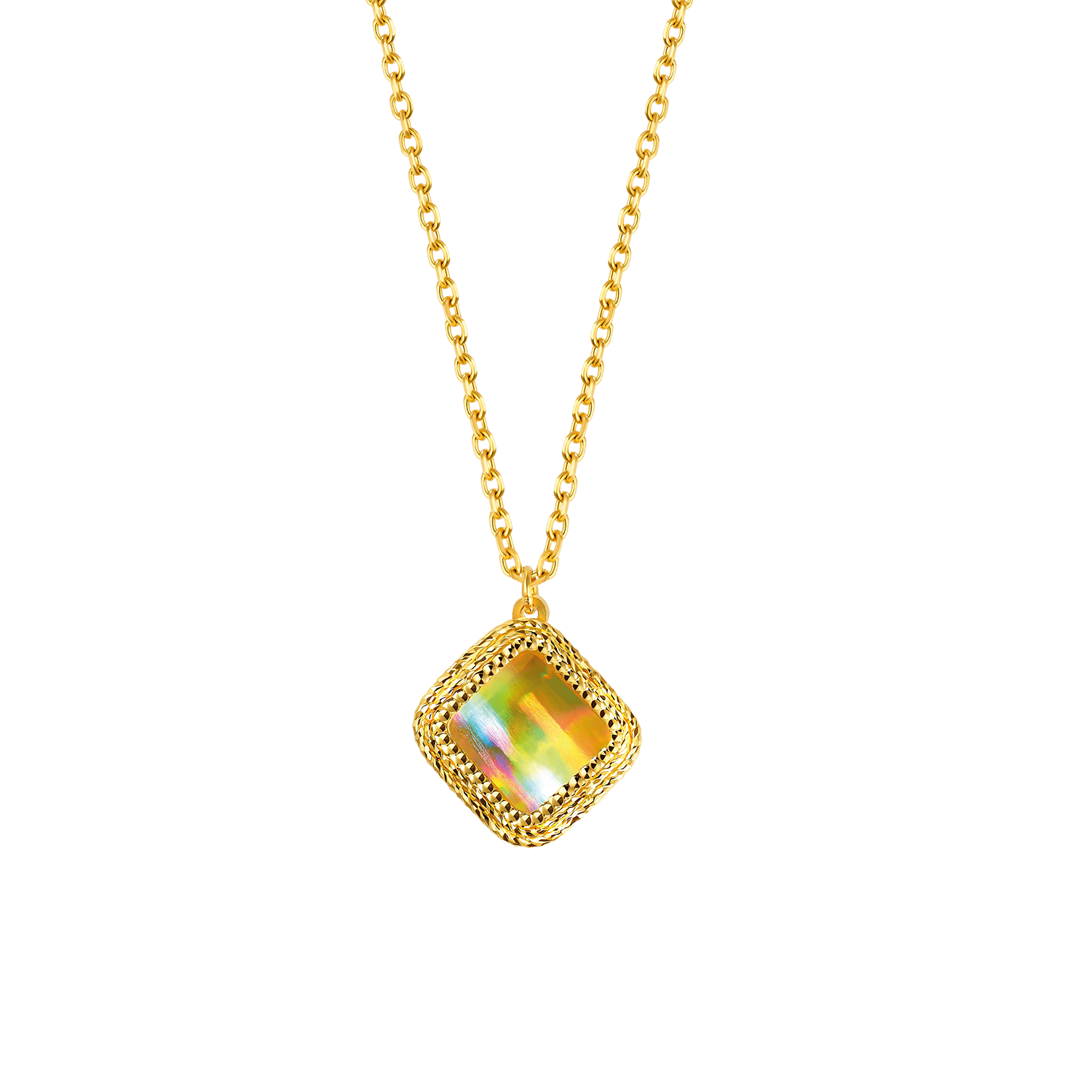 Goldstyle "Colourful Cube" Gold Necklace