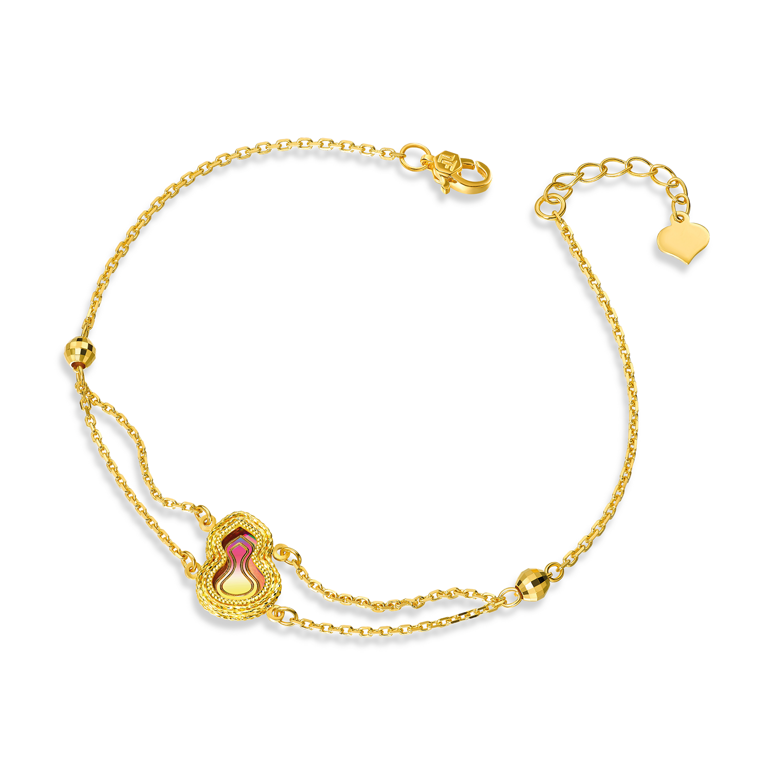 Goldstyle "Brightly Coloured Gourd" Gold Bracelet