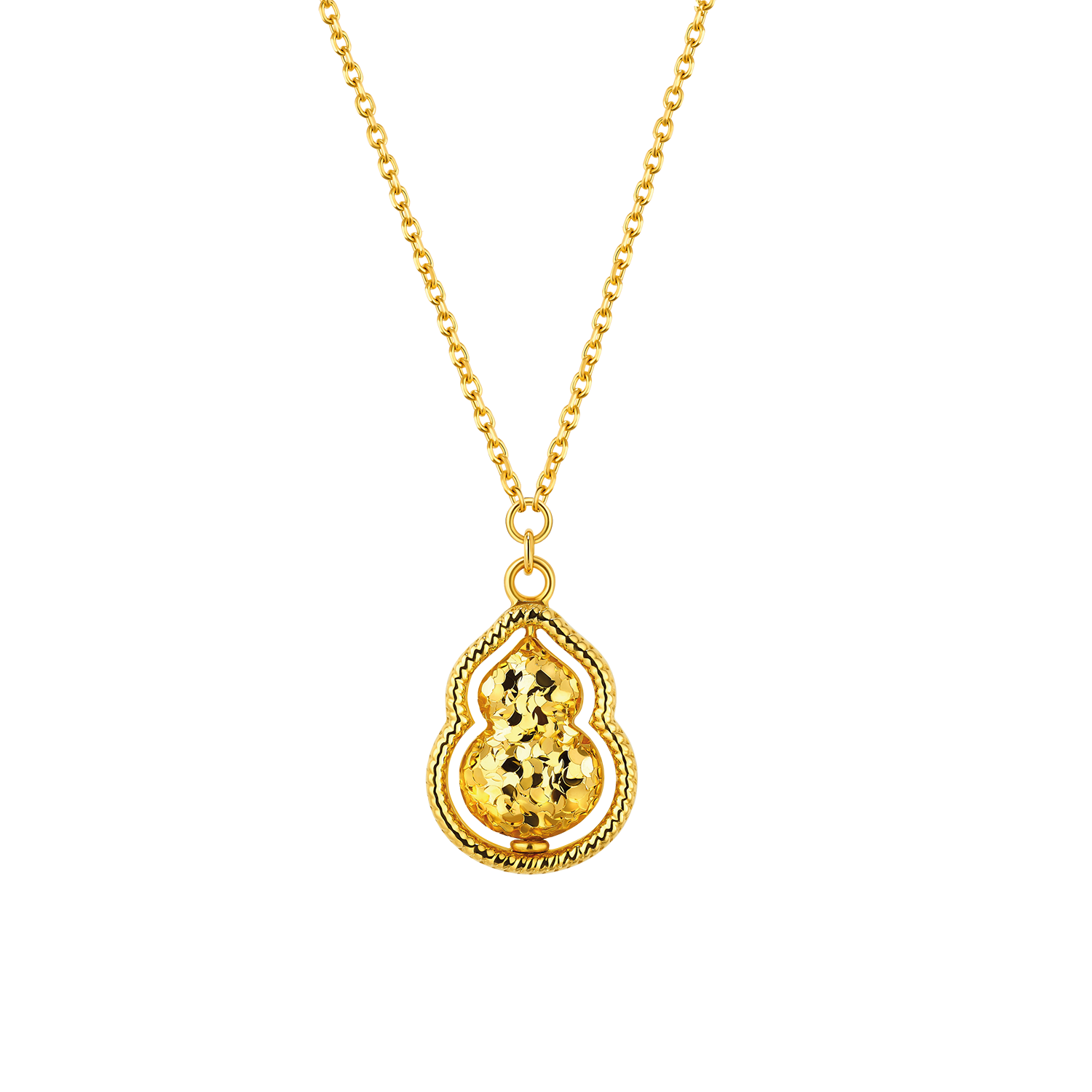 Goldstyle "Crushed Ice Gourd" Gold Necklace