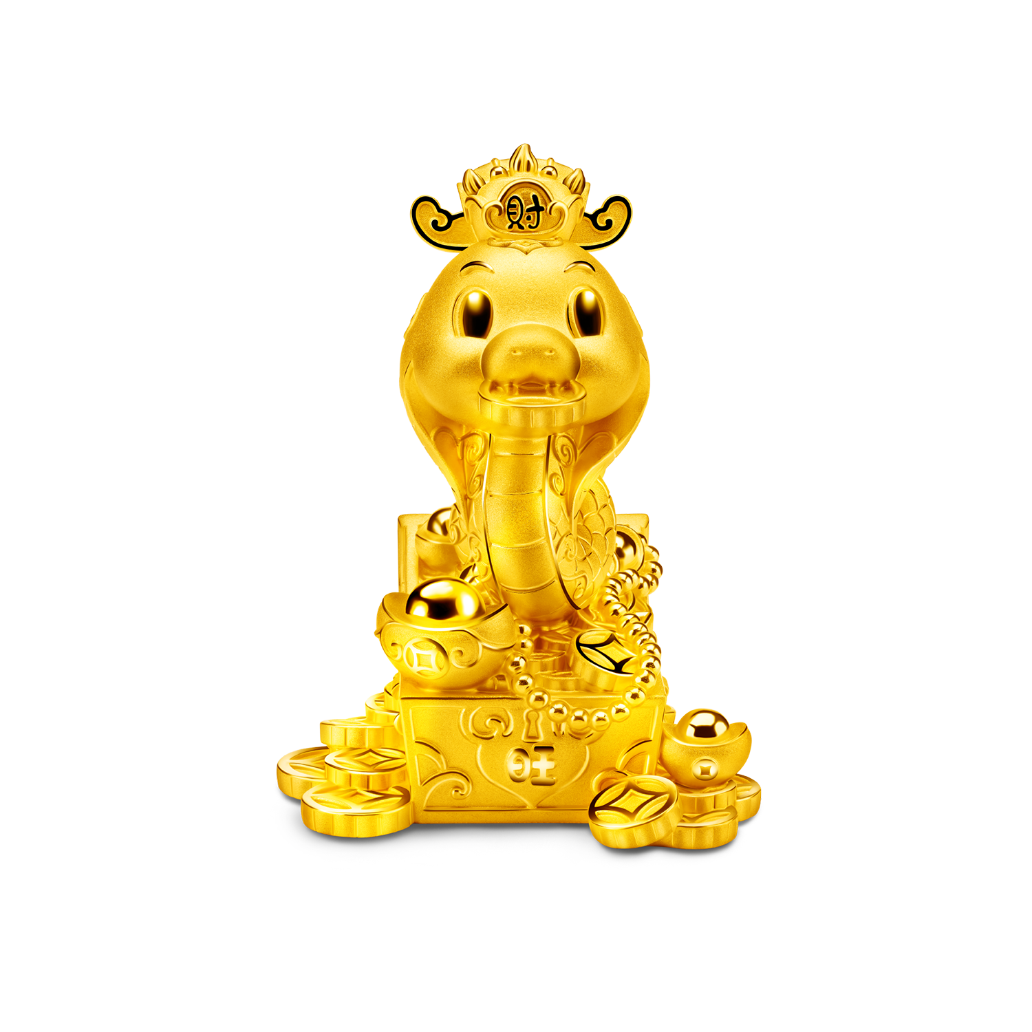 Fortune Snake Collection Auspicious Snake "Snake of Prosperity" Solid Gold Figurine 