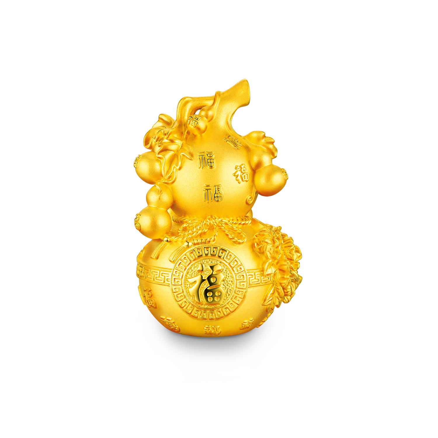 Fortune Snake Collection "Fortune Gourd" Solid Gold Figurine